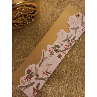 Marque-page fait main « Yule » végétal hiver – Équinoxe Studio