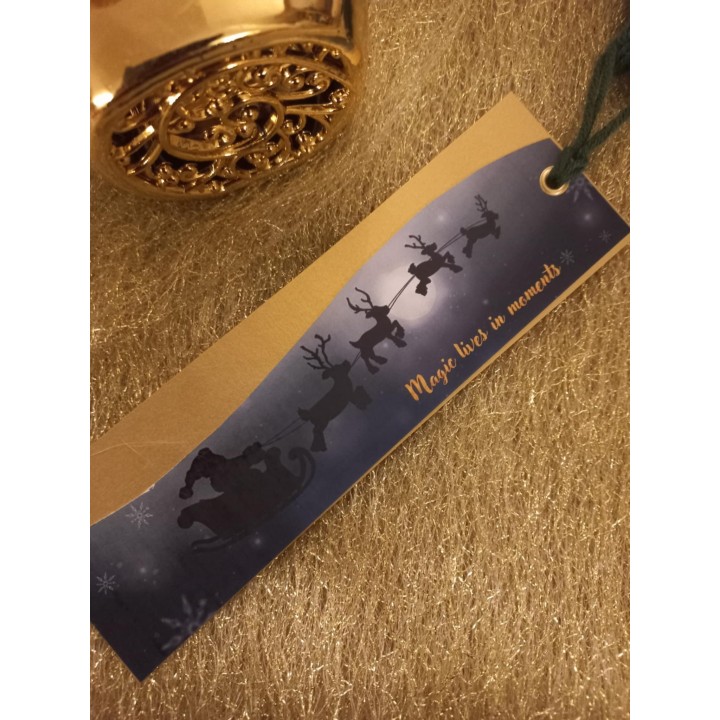 Marque-page « Nuit de Noël » fait main ciel étoilé – Équinoxe Studio